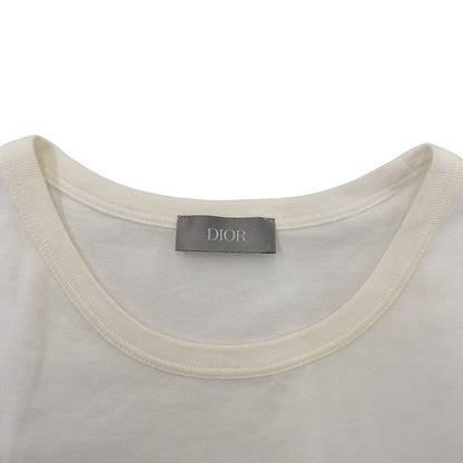Dior Cotton Logo Embroidery T-Shirt Top White — view 3