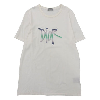 Dior Cotton Logo Embroidery T-Shirt Top White