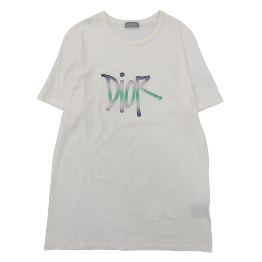 Dior Cotton Logo Embroidery T-Shirt Top White
