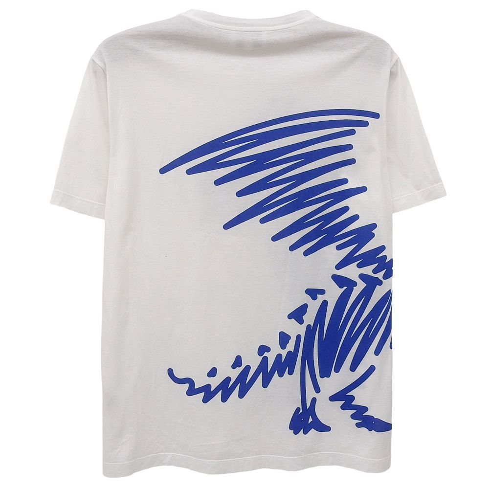 Hermes Cotton 100% Dragon Print T-Shirt Top White — view 2