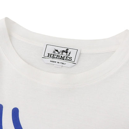 Hermes Cotton 100% Dragon Print T-Shirt Top White — view 4