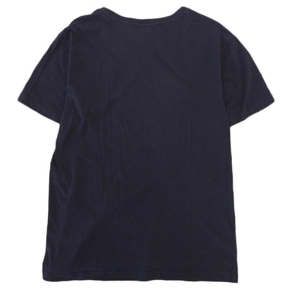 Gucci Cotton Emblem T-Shirt Top Navy — view 2