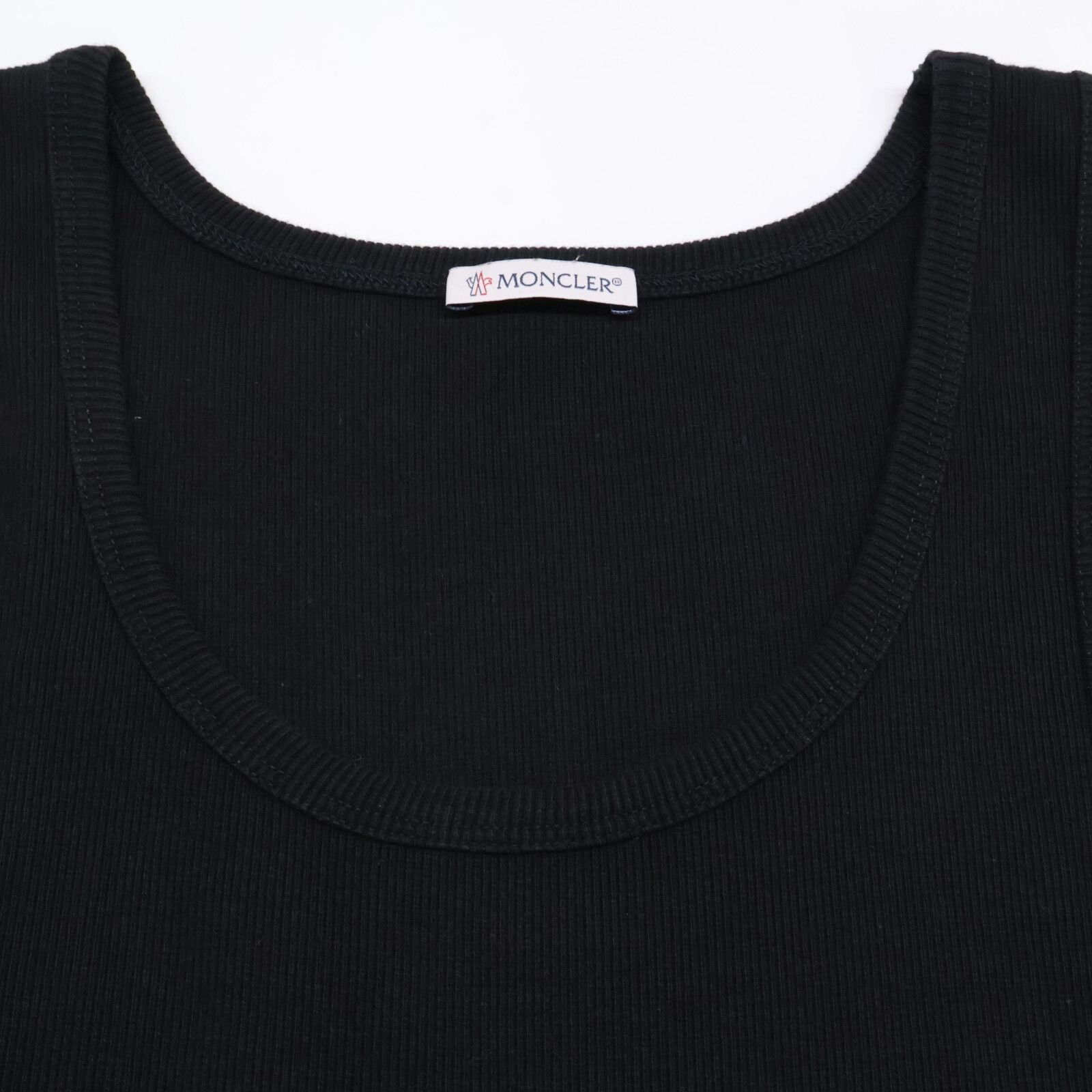 Moncler Black Vestito Rib Knit Sleeveless Dress — view 8