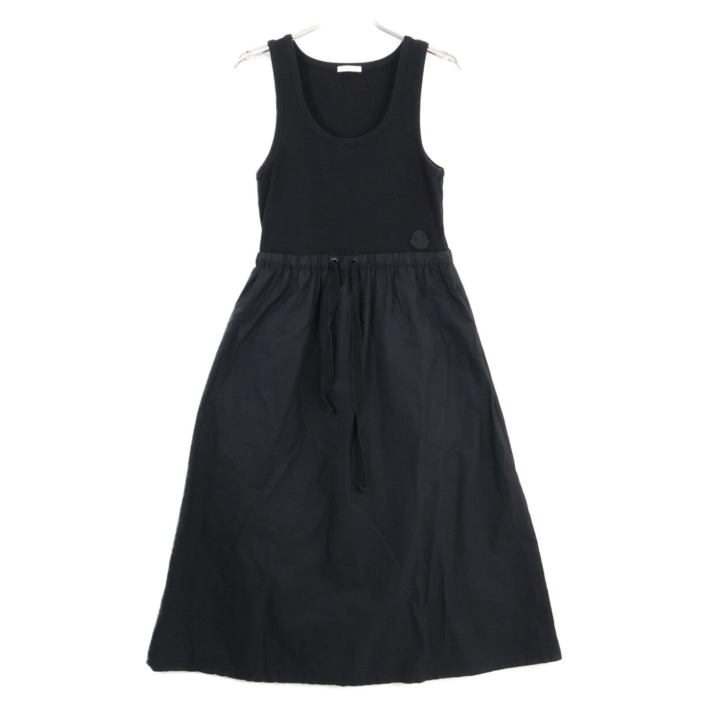 Moncler Black Vestito Rib Knit Sleeveless Dress