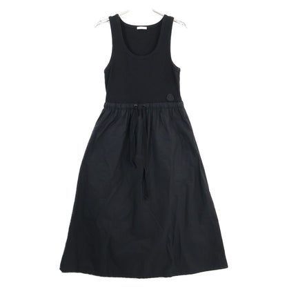 Moncler Black Vestito Rib Knit Sleeveless Dress
