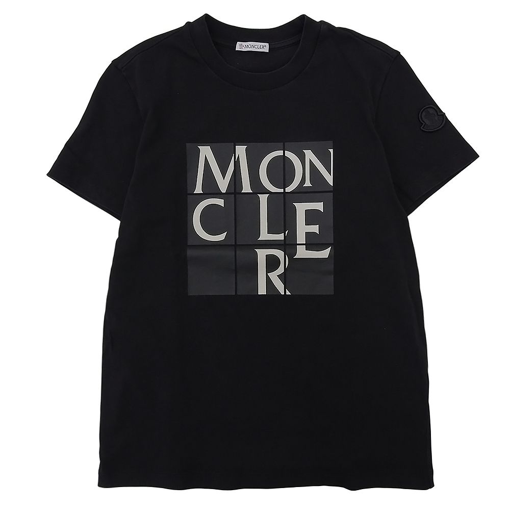 Moncler Cotton Print T-Shirt Top Black XS