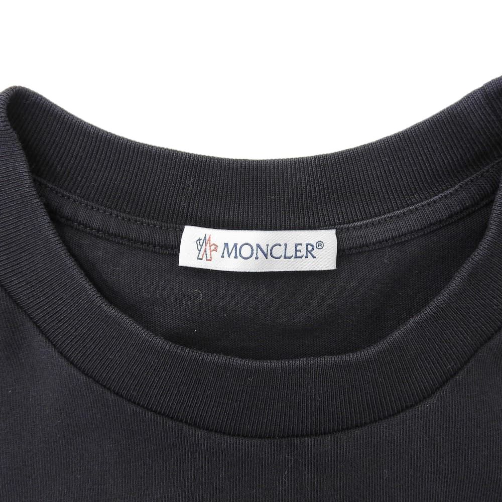 Moncler Cotton Print T-Shirt Top Black XS — view 3