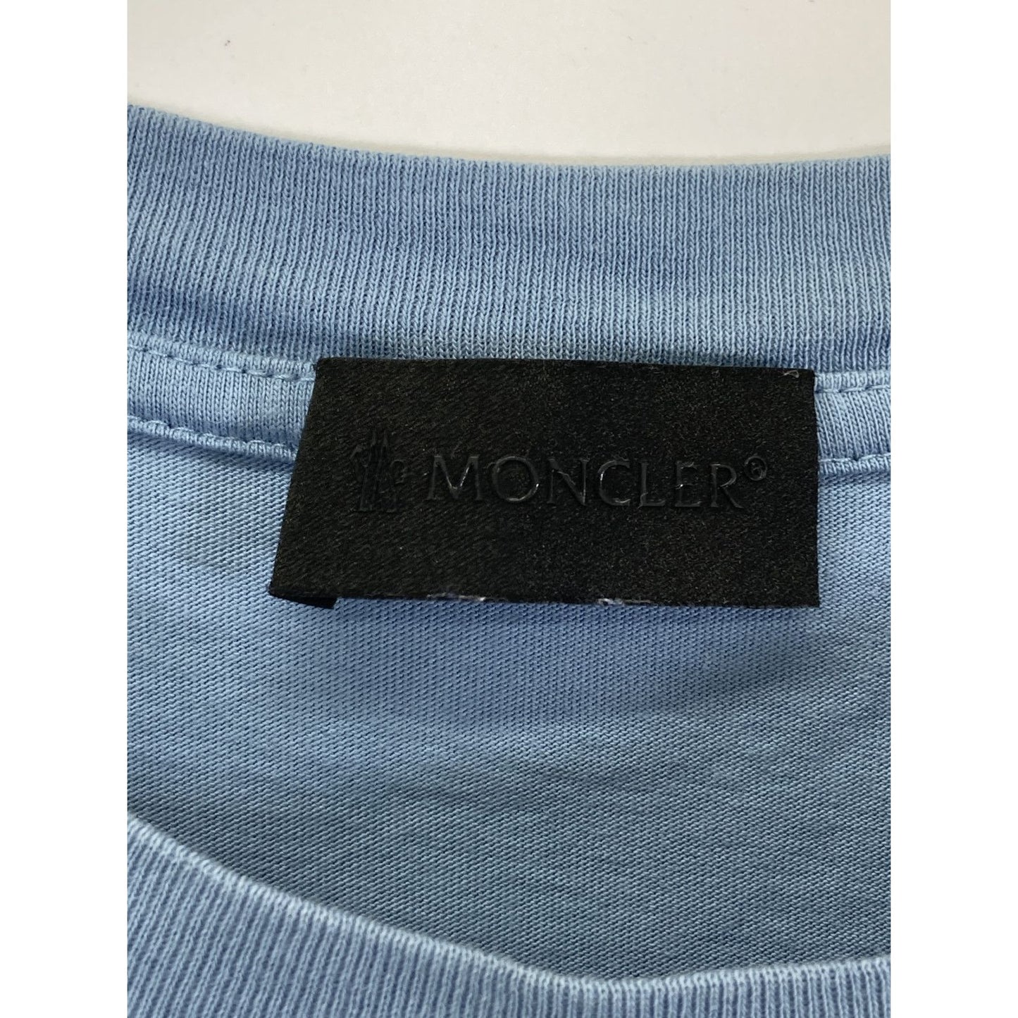 Moncler Light Blue Logo Short Sleeve T-Shirt — view 3