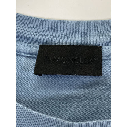 Moncler Light Blue Logo Short Sleeve T-Shirt — view 3
