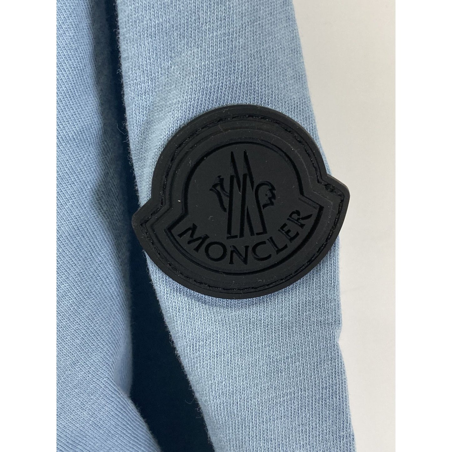 Moncler Light Blue Logo Short Sleeve T-Shirt — view 7