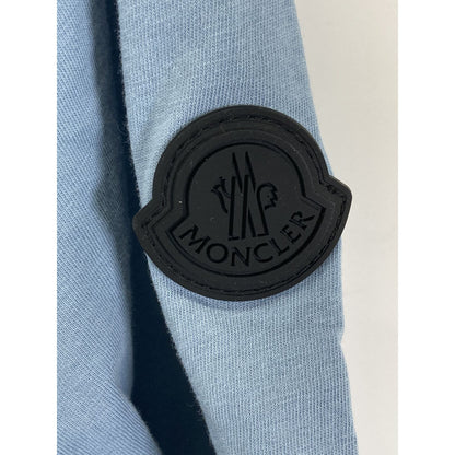 Moncler Light Blue Logo Short Sleeve T-Shirt — view 7