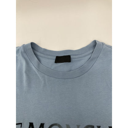 Moncler Light Blue Logo Short Sleeve T-Shirt — view 9