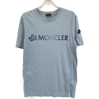 Moncler Light Blue Logo Short Sleeve T-Shirt