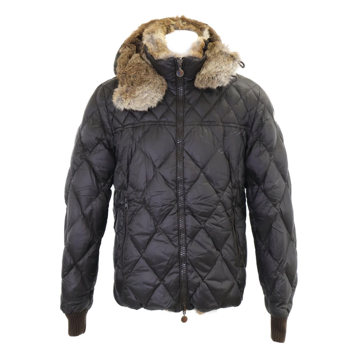 Moncler Bastogne Giubbotto Rabbit Fur Lining Reversible Down Jacket