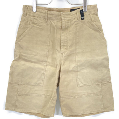 Fendi Made Beige Work Painter Bermuda Canvas Shorts 48