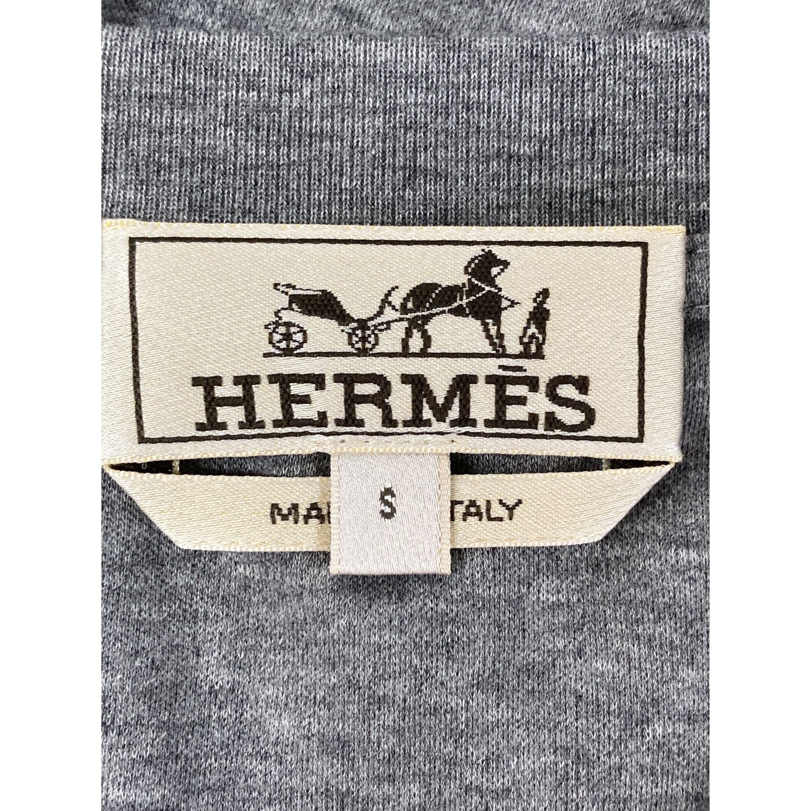 Hermes Cheval Leather Logo Patch Short Sleeve T-Shirt — view 3