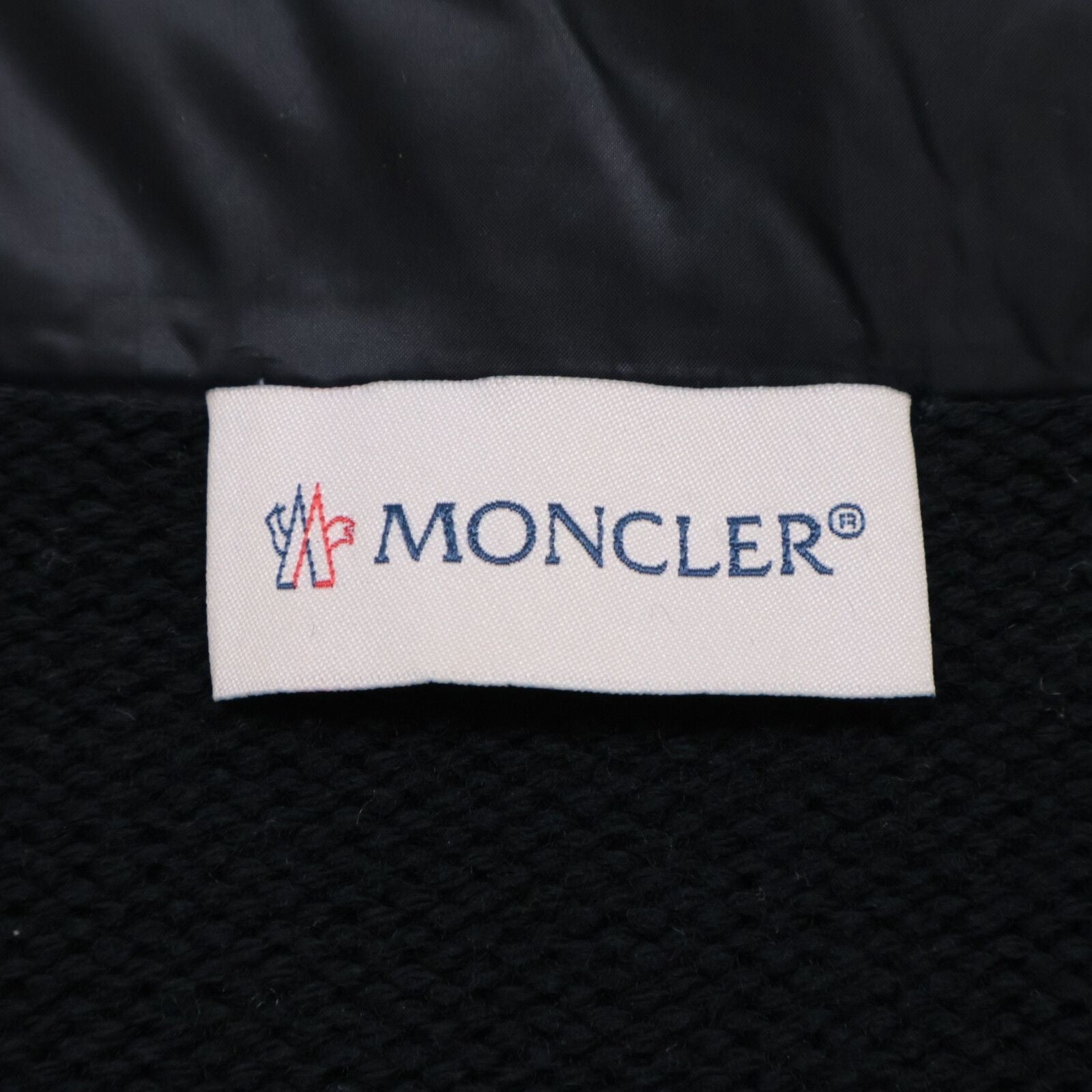 Moncler Black White Cardigan Tricot Border Jacket XS — view 4
