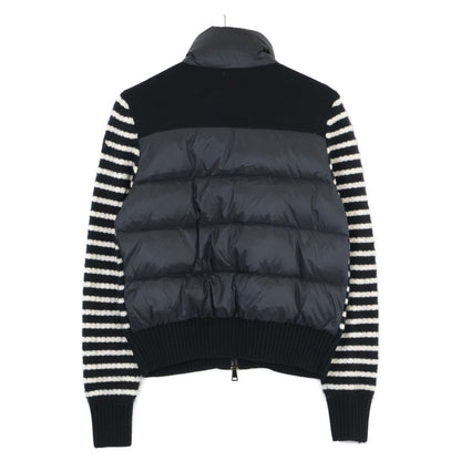 Moncler Black White Cardigan Tricot Border Jacket XS — view 2