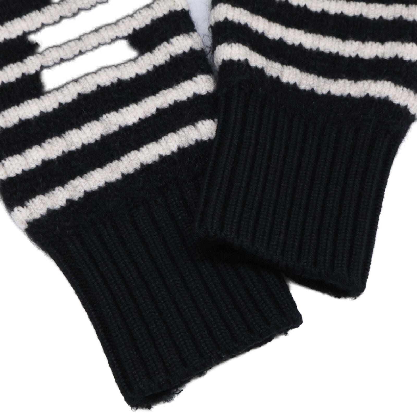 Moncler Black White Cardigan Tricot Border Jacket XS — view 9
