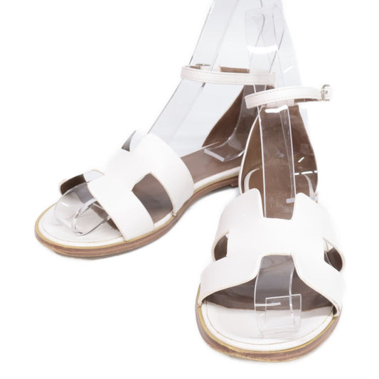 Hermes Santorini Motif Ankle Strap Flat Sandals