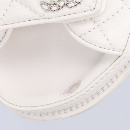 Chanel CC Logo Quilted Sandals — view 8