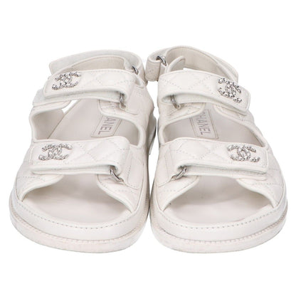 Chanel CC Logo Quilted Sandals — view 2
