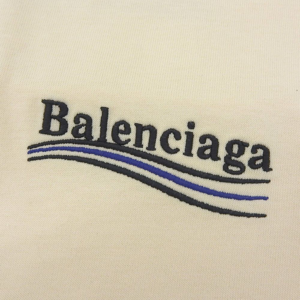 Balenciaga Cotton Campaign Logo T-Shirt Top Yellow — view 6
