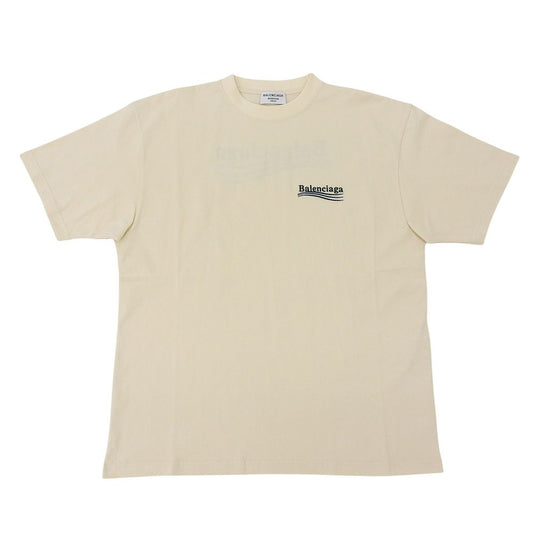 Balenciaga Cotton Campaign Logo T-Shirt Top Yellow