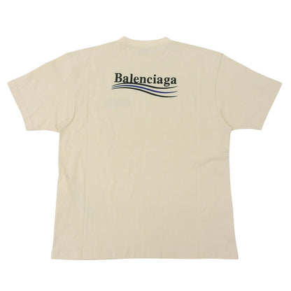 Balenciaga Cotton Campaign Logo T-Shirt Top Yellow — view 2