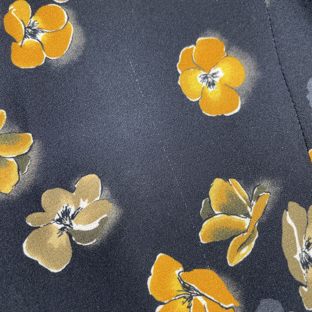 Prada Black Flower Print Ruffle Sleeve Blouse 38 — view 7