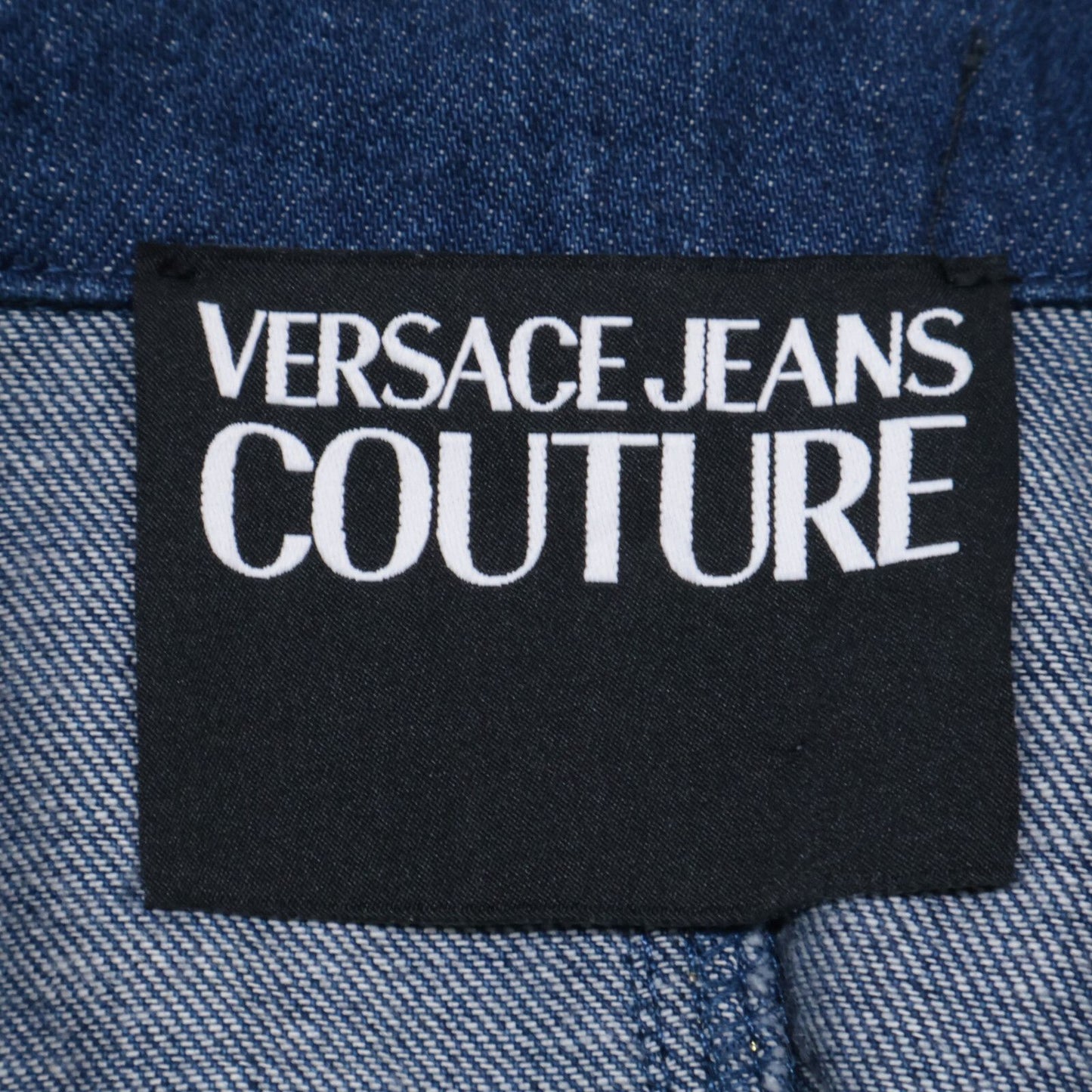 Versace Jeans Indigo Gold Button Short Sleeve Denim Shirt 36 — view 3