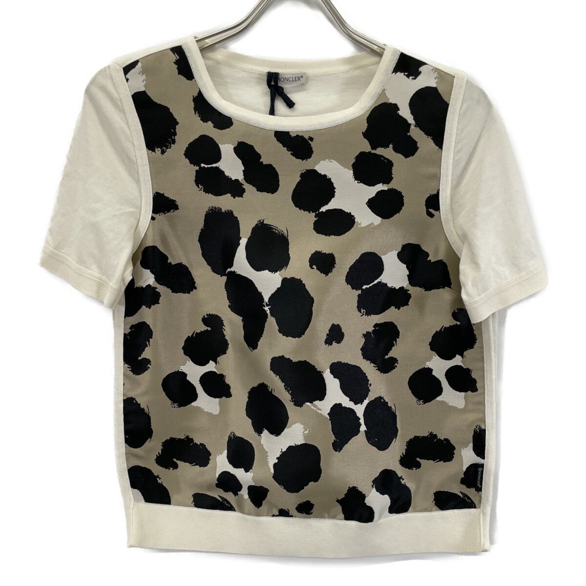 Moncler Beige Maglia Tricot Girocollo Short Sleeve T-Shirt