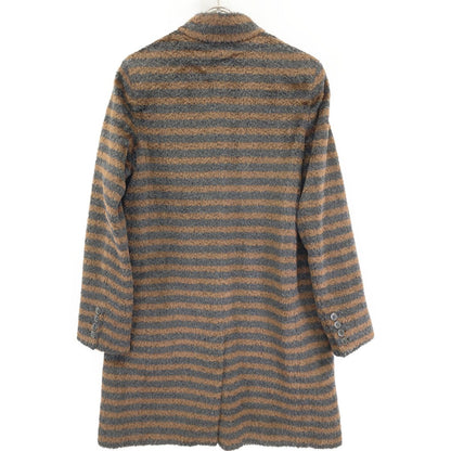 Max Mara Brown Black Alpaca Cowl Border Jagi Coat 42 — view 2