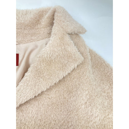 Max Mara Maxmara Studio Pink Alpaca Cowl Jagi Stand Collar Coat 38 — view 9