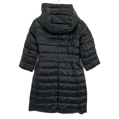 Max Mara S Maxmara Dark Navy Beige Belted Reversible Hooded Down Coat 42 — view 2