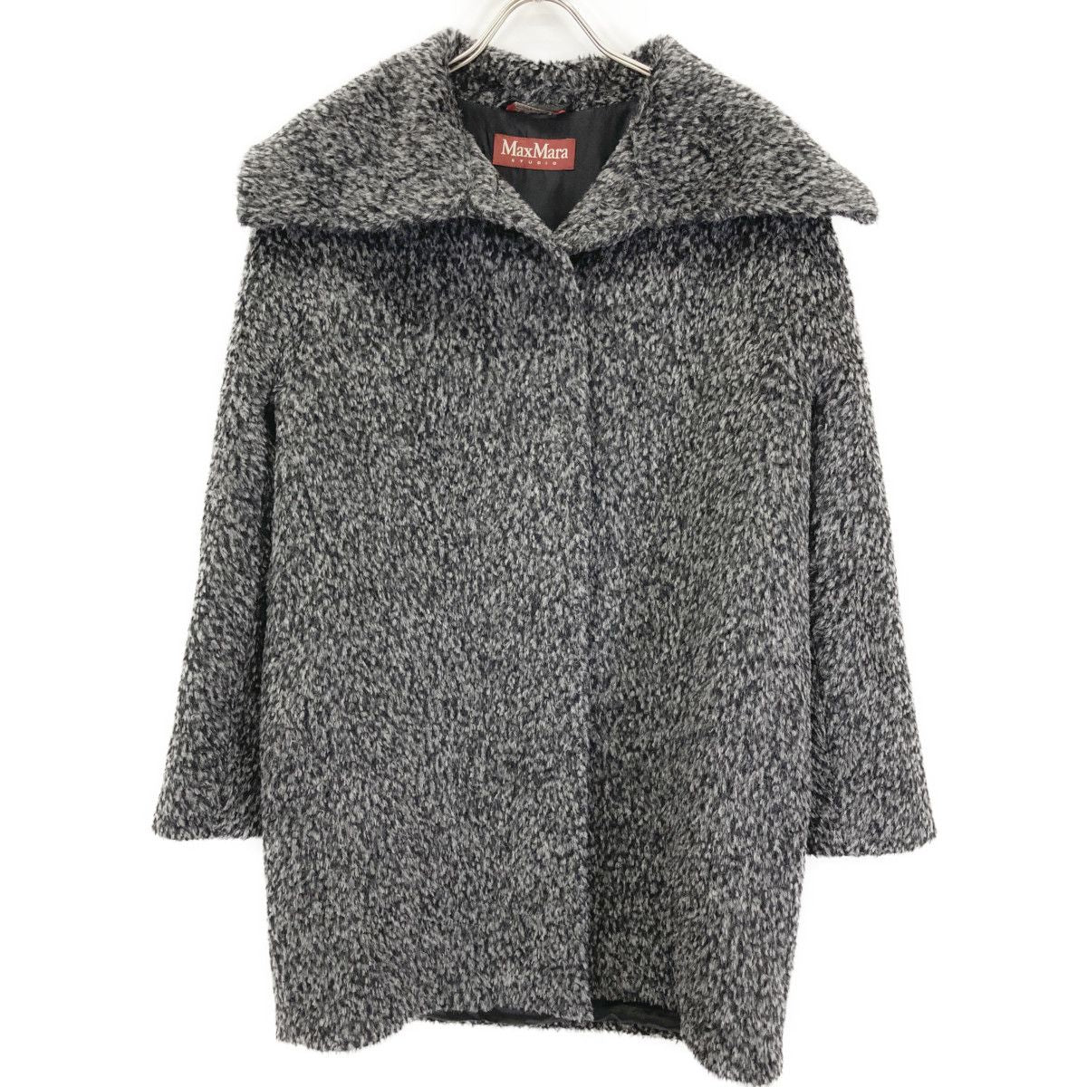 Max Mara Maxmara Studio Gray Alpaca Cowl Jagi Coat 40