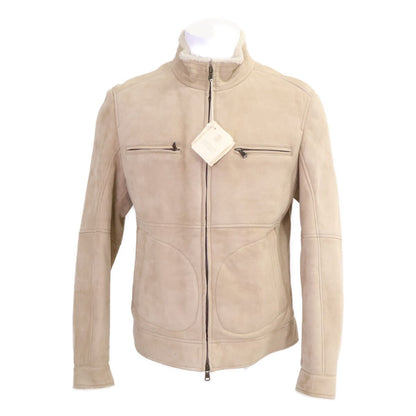 Brunello Cucinelli Suede Inner Boa Zip Up Jacket