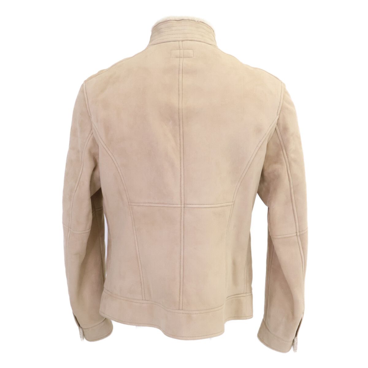 Brunello Cucinelli Suede Inner Boa Zip Up Jacket — view 2