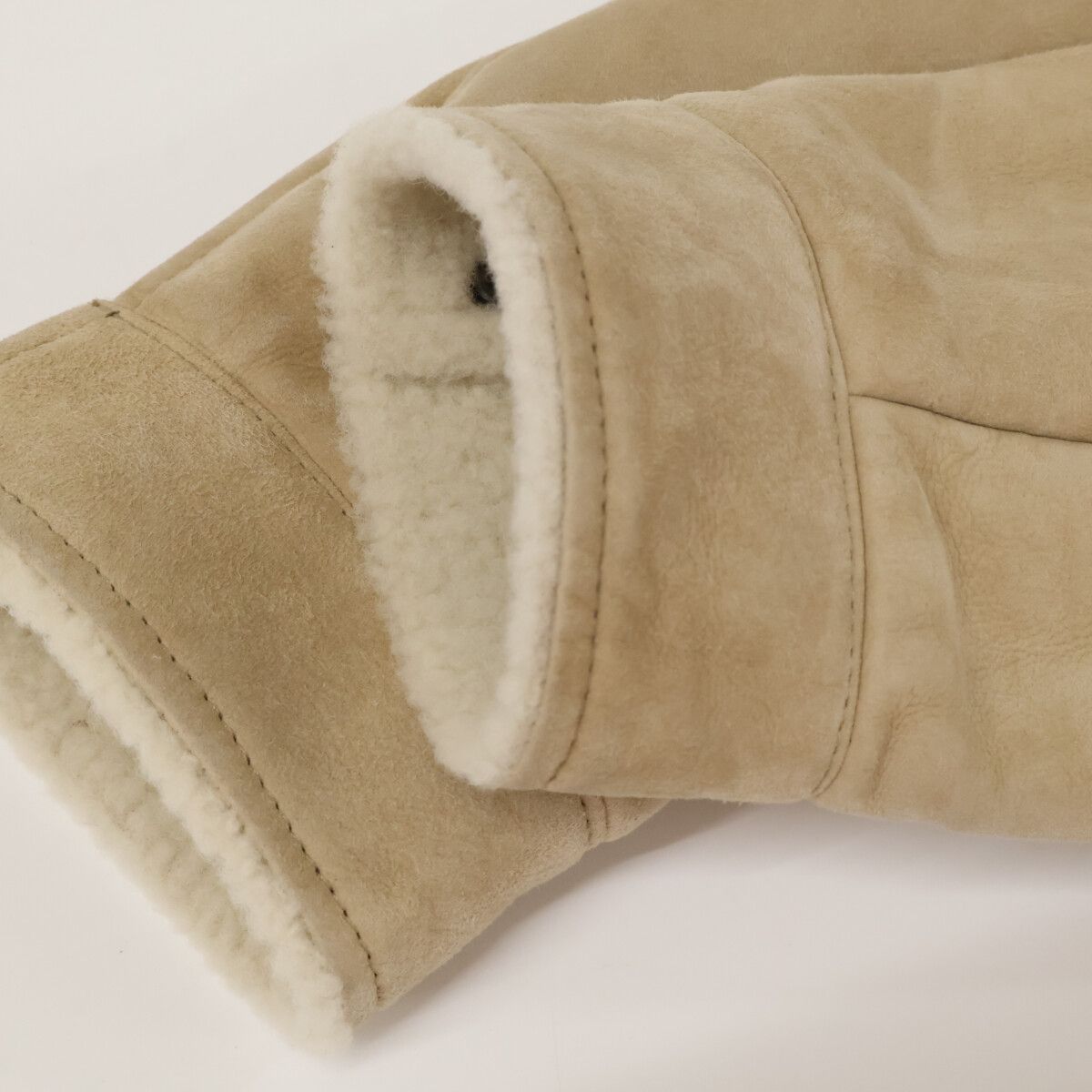 Brunello Cucinelli Suede Inner Boa Zip Up Jacket — view 7