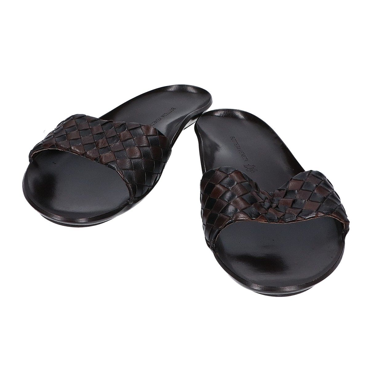 Bottega Veneta Leather Intrecciato Flat Sandals