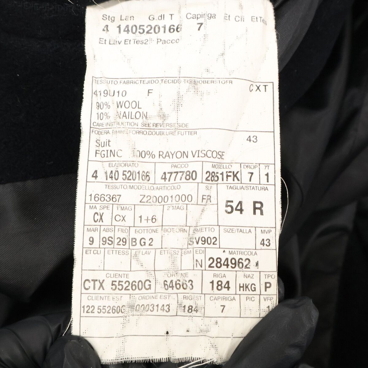 Dolce & Gabbana Black Wool Nylon Peacoat 54 Coat — view 6