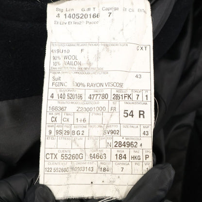Dolce & Gabbana Black Wool Nylon Peacoat 54 Coat — view 6