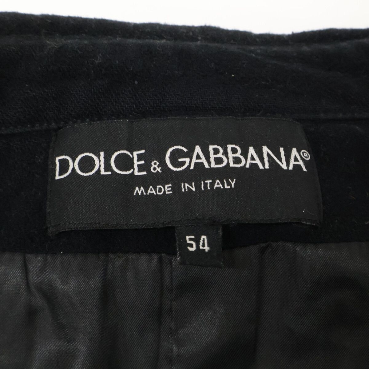 Dolce & Gabbana Black Wool Nylon Peacoat 54 Coat — view 4