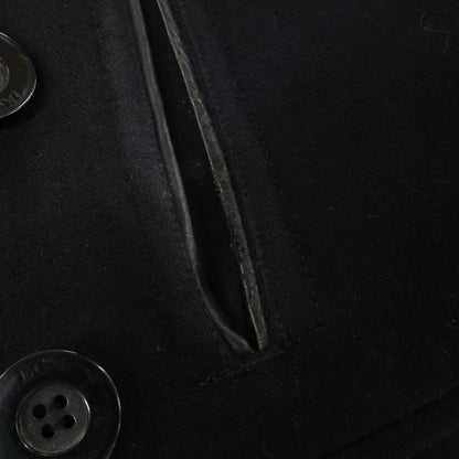 Dolce & Gabbana Black Wool Nylon Peacoat 54 Coat — view 7