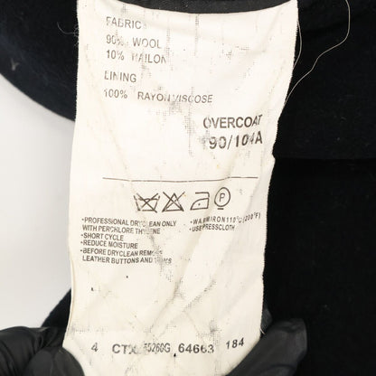 Dolce & Gabbana Black Wool Nylon Peacoat 54 Coat — view 5