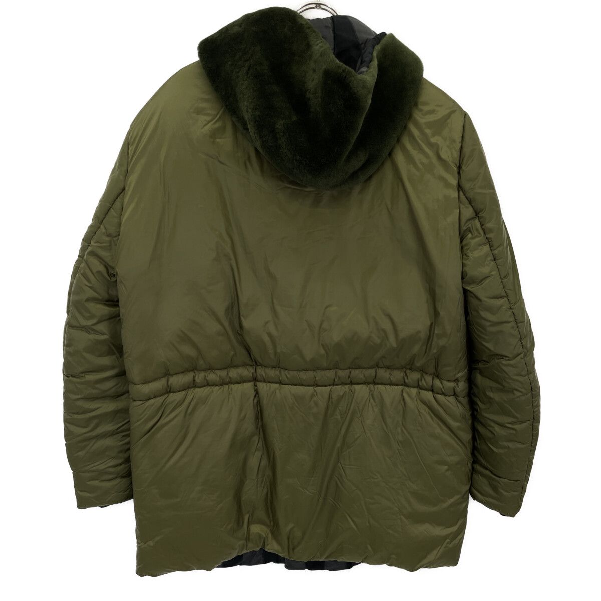 Fendi Khaki Boa Cut Replacement Reversible Down Coat 46 — view 2