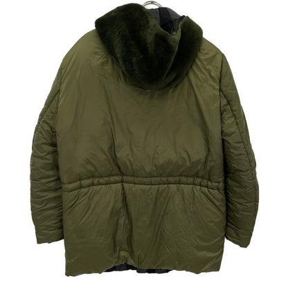 Fendi Khaki Boa Cut Replacement Reversible Down Coat 46 — view 2