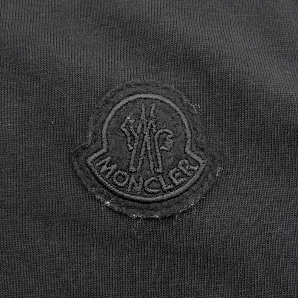 Moncler Cotton Chest Logo T-Shirt Top Black XL SS XL — view 6