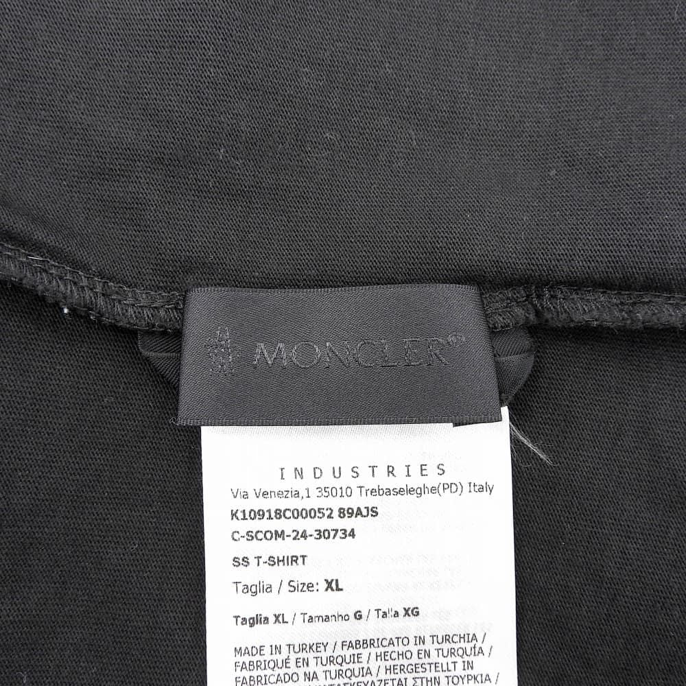 Moncler Cotton Chest Logo T-Shirt Top Black XL SS XL — view 3