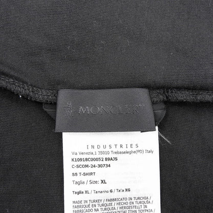 Moncler Cotton Chest Logo T-Shirt Top Black XL SS XL — view 3